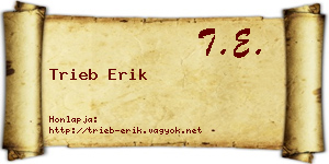 Trieb Erik névjegykártya